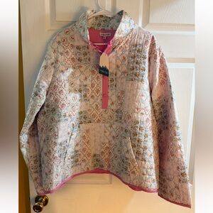 Floral Quilted Pullover Jacket